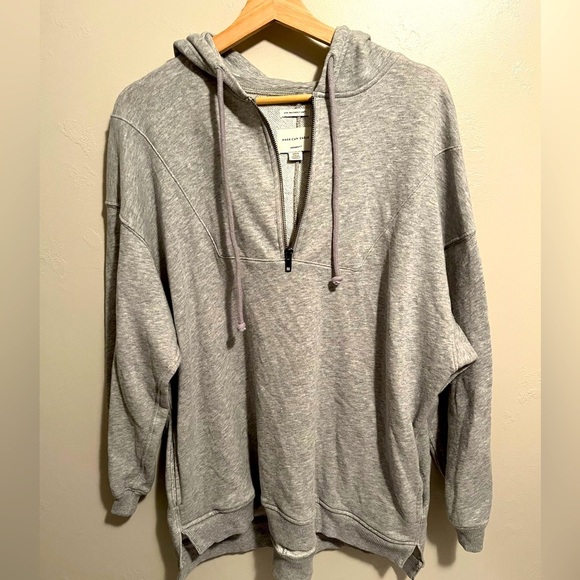 American Eagle Quarter Zip Jegging Fit Hoodie - Picture 1 of 9